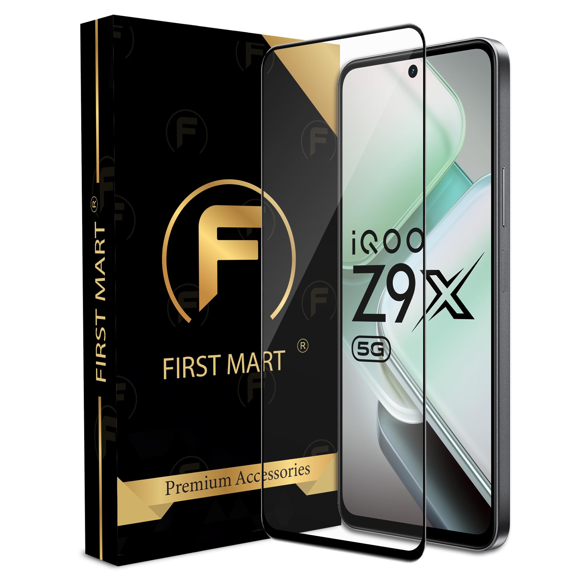 FIRST MART Tempered Glass for iQOO Z9X 5G with Edge to Edge Full Screen Coverage and Easy Installation Kit, Pack of 1 (B0D57YTK7T) Amazon Price History, Amazon Price Tracker