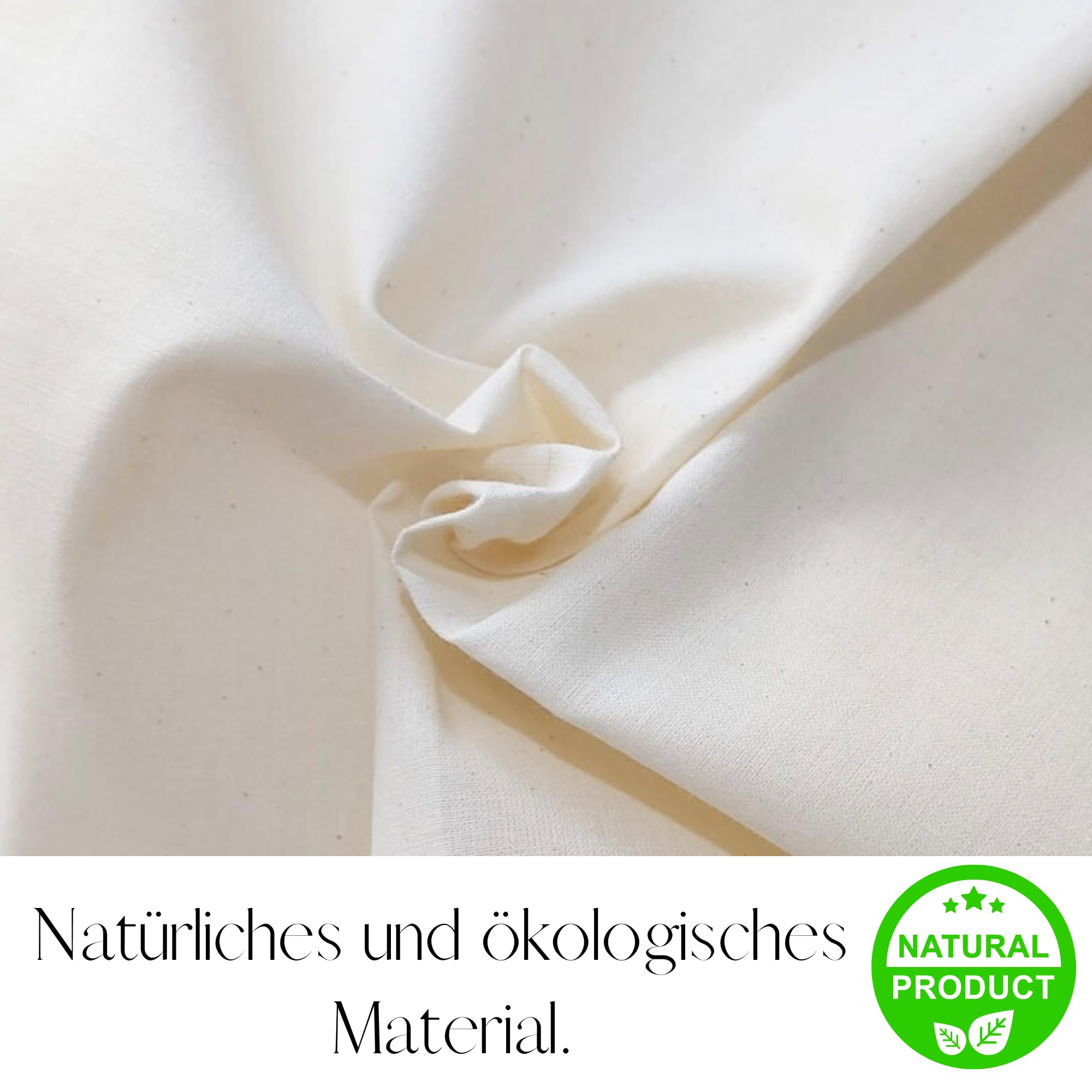 Nesselstoff Meterware 10m Baumwollstoff 130g/m² 170cm zum Nähen