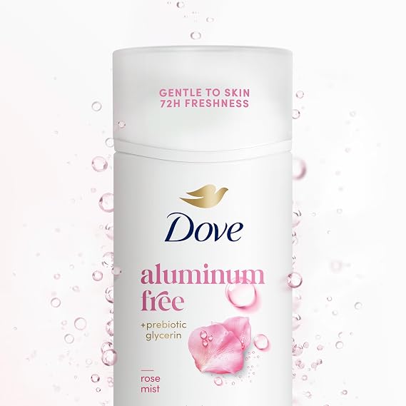 Dove Deodorant Stick Rose Mist Aluminum Free 2.4 oz