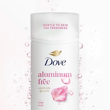 Dove Deodorant Stick Rose Mist Aluminum Free 2.4 oz