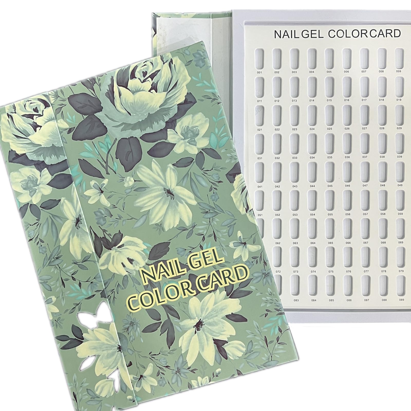 TANG SONG 2 PCS 216 Nail Colors Display Book Nail Polish Showing Board Nail Polish Display Nail Color Display Book For Nail Art Equipment (Green