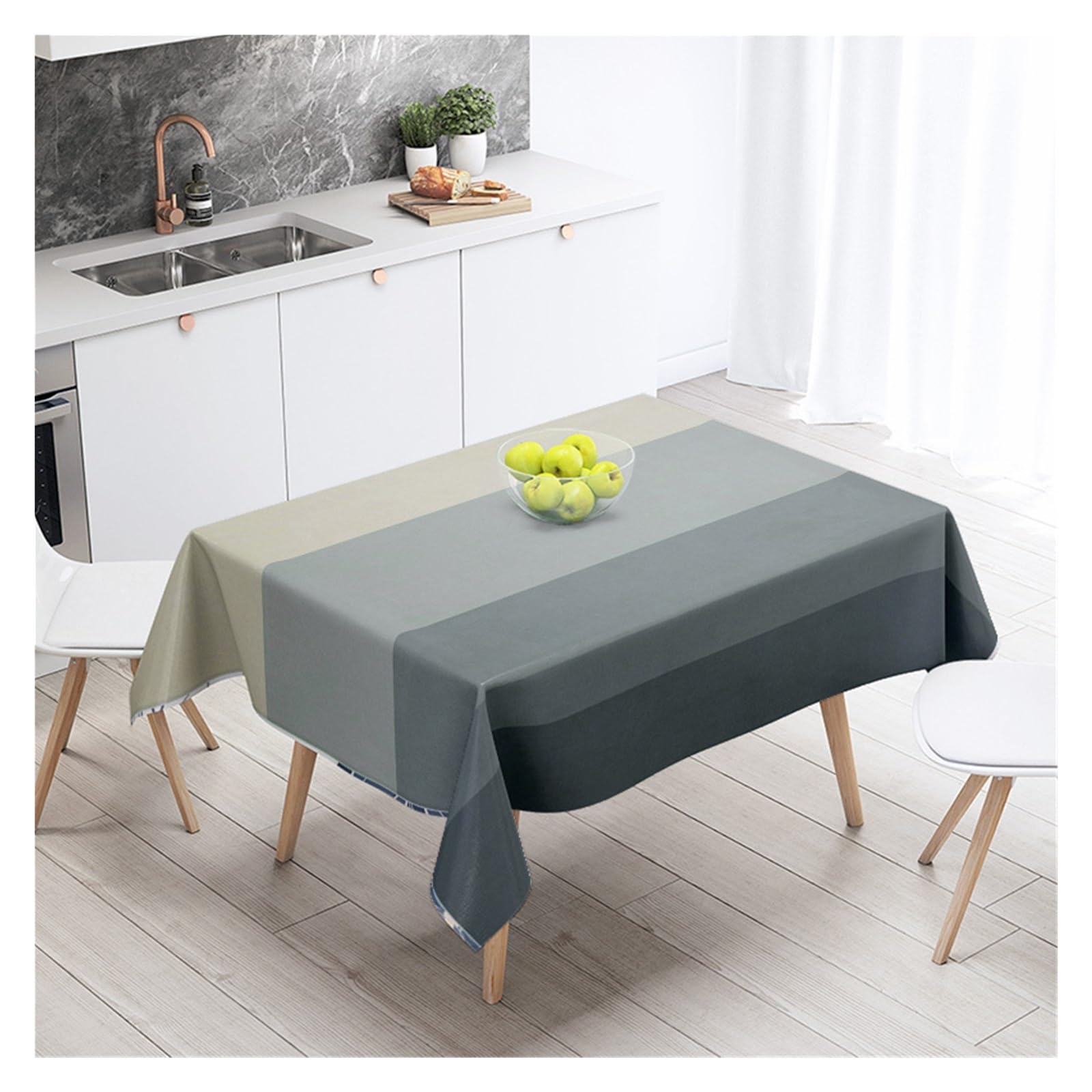 BDFJEDS Waterproof Tablecloth Minimalist Geometric Tablecloth Machine Washable Dining Household Living Room Decorative(Color3,100X140)