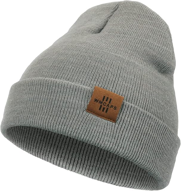 Beanie for Kid, Stretchy Childrens Thermal Insulated Wolly Hat with Turn Up for Boys and Girls, Double Layer for Winter Autumn