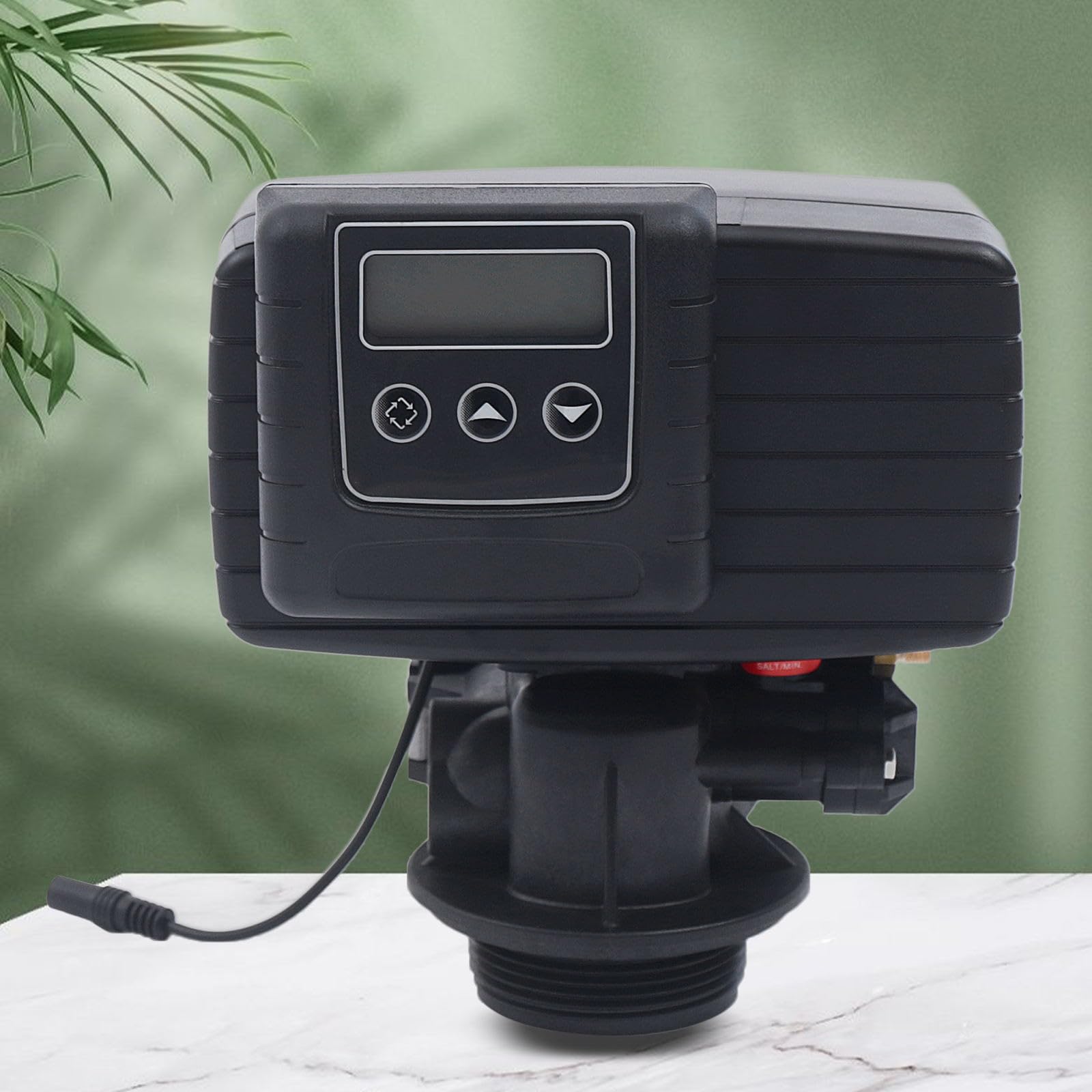 110V Water Softener Valve, 5600 Digital Control Valve 0.6 Mpa Tank Pressure Digital Filter Control Head 3W Digital Meter Filter For Softening And Purifying Water, Black
