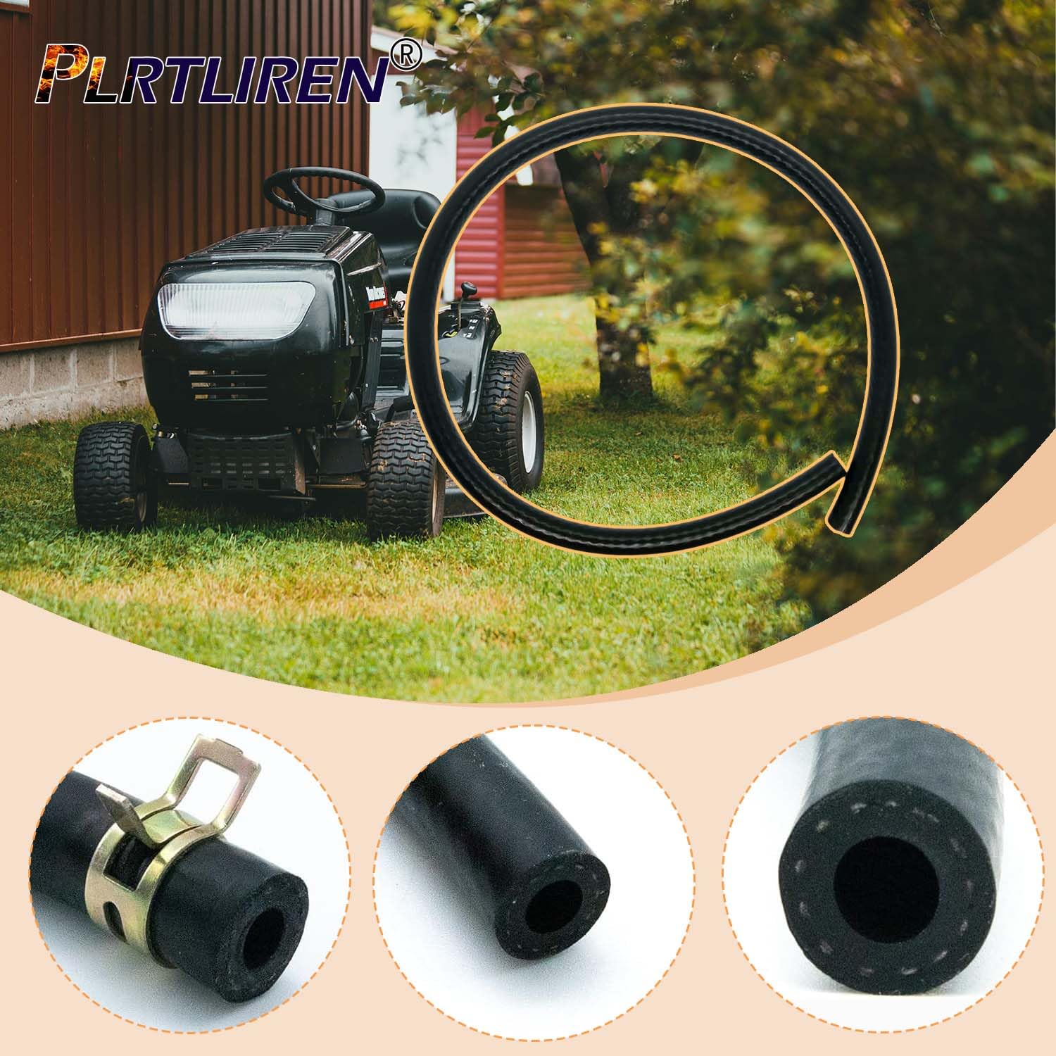 791745 - Tubo de combustible de repuesto compatible con motor Tecumseh 430173, 30962, 30705 y 791745, 056-150, 395051R (1/4 pulgadas ID) (2 piezas)