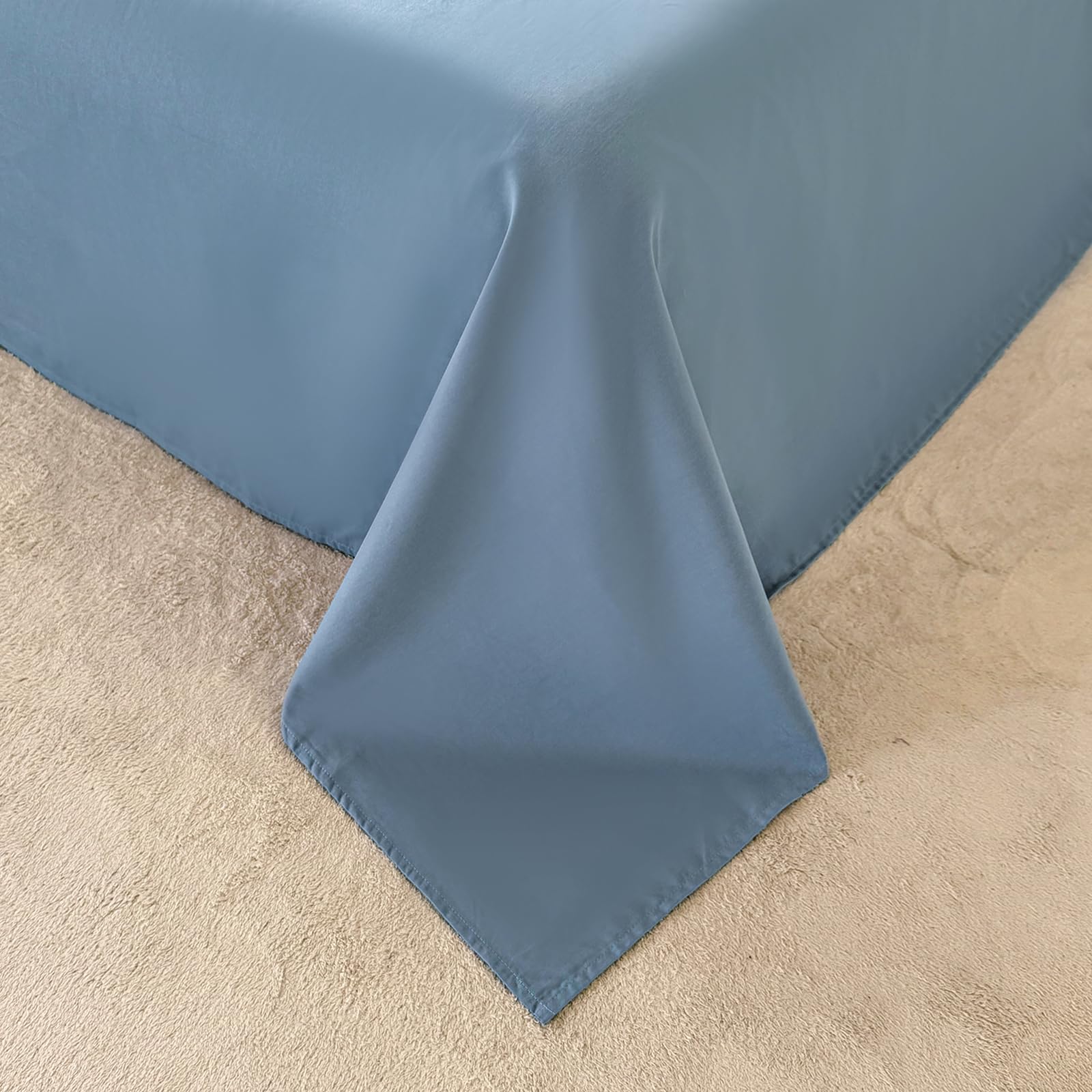 Bettlaken 245x270cm Extra großes Bettlaken | Baumwolle,Beige,Einfarbig,Ganzjahres,Weich & atmungsaktiv,mit 2 x Kissenbezug von 50 x 75 cm