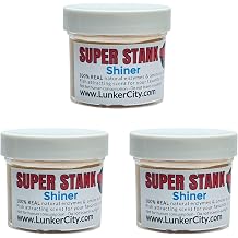 Lunker City Fishing Super Stank 3 Pack Bundle Fish Attractant Scent Squid Shiner Crawfish 100% Real Organic Bait Waterproof Gel in Jar for Bass Lures and Jigs