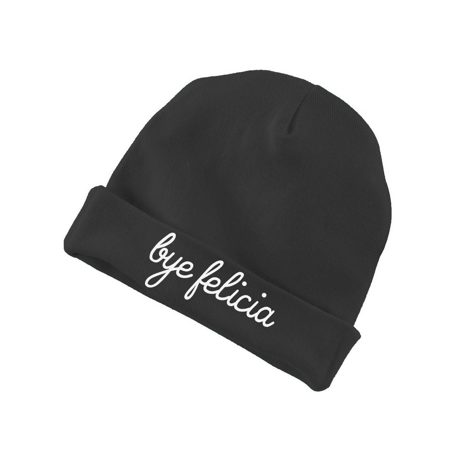 Decal Serpent Bye Felicia Funny Baby Beanie Cotton Cap Hat - Black