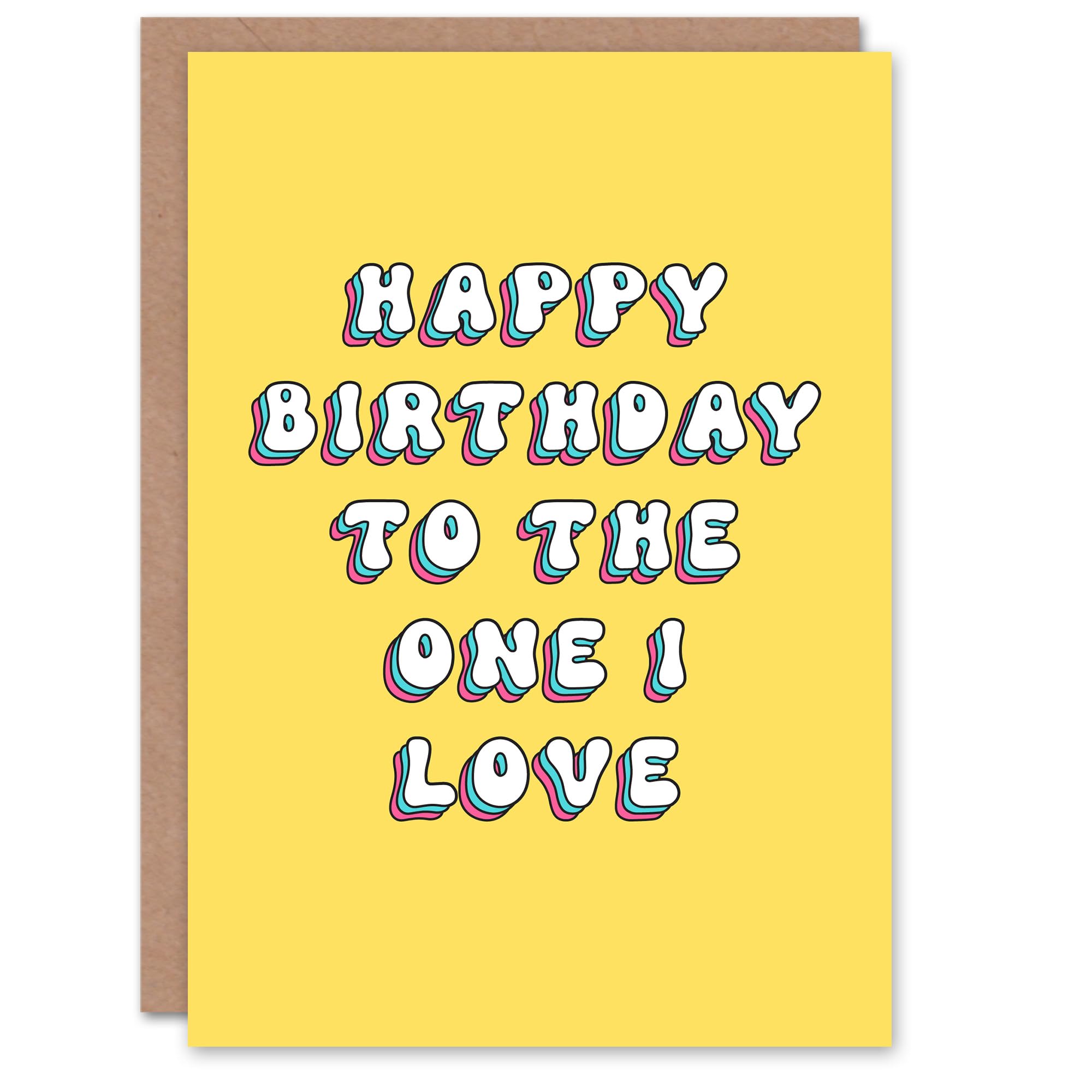 Artery8 Birthday Card To The One I Love For Her Wife Woman Partner Girlfriend Greeting Card