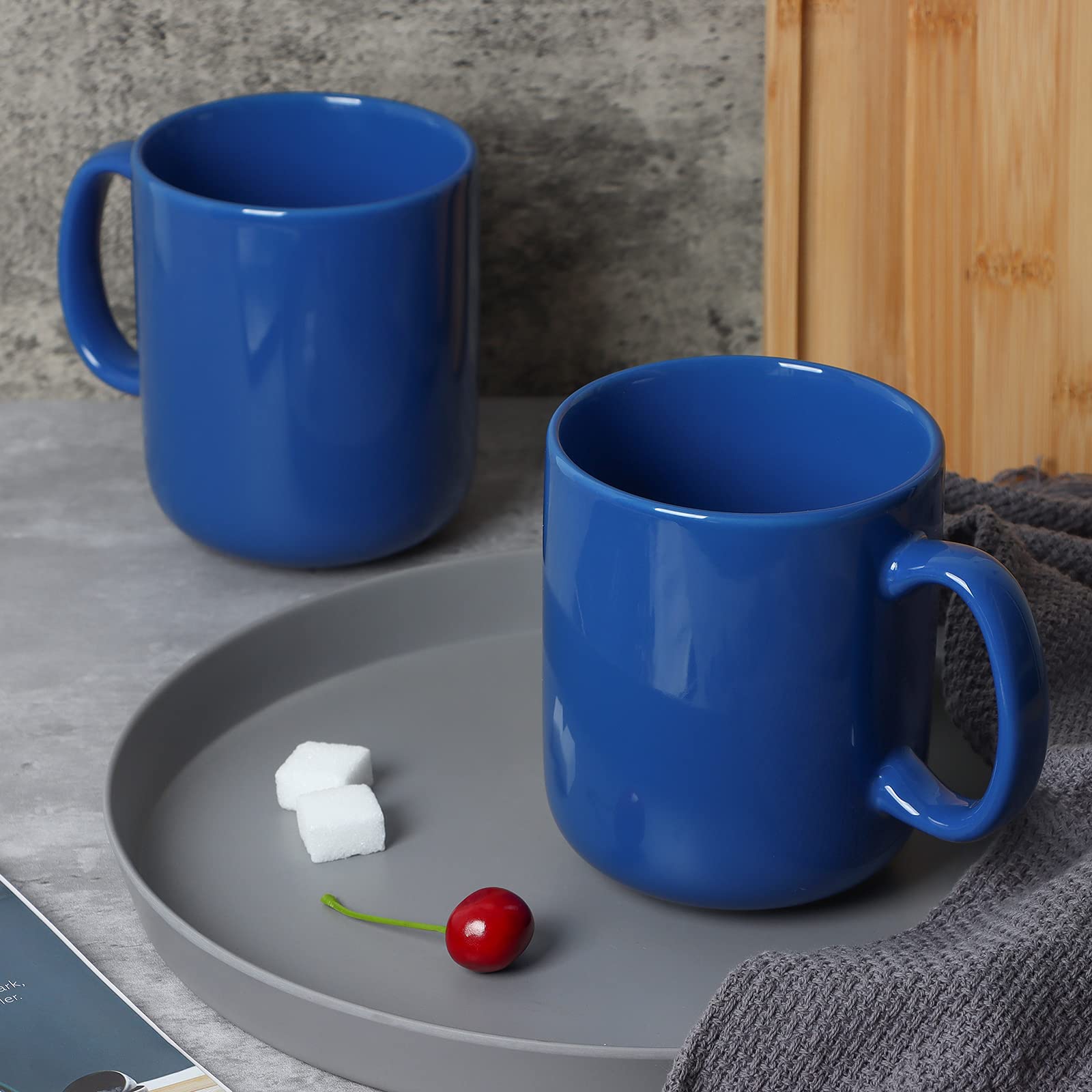 Smilatte M016 - Grande Tasse - 600 Ml - En Céramique Et Porcelaine - Motif Boss - Tasse à Café - Tasse à Thé - Avec Poignée - Pour Papa Et Homme - Blanc