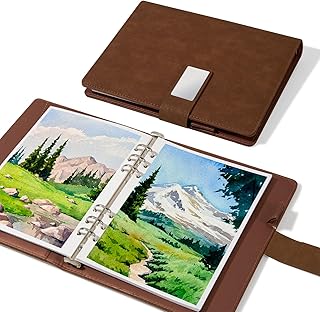 Lightwish Watercolor Sketchbook, 100% Cotton Acid Free Watercolor Paper, 300gsm Cold Press Watercolor Journal for Artists Adults Students 20 Sheets 9.25 x 6.3