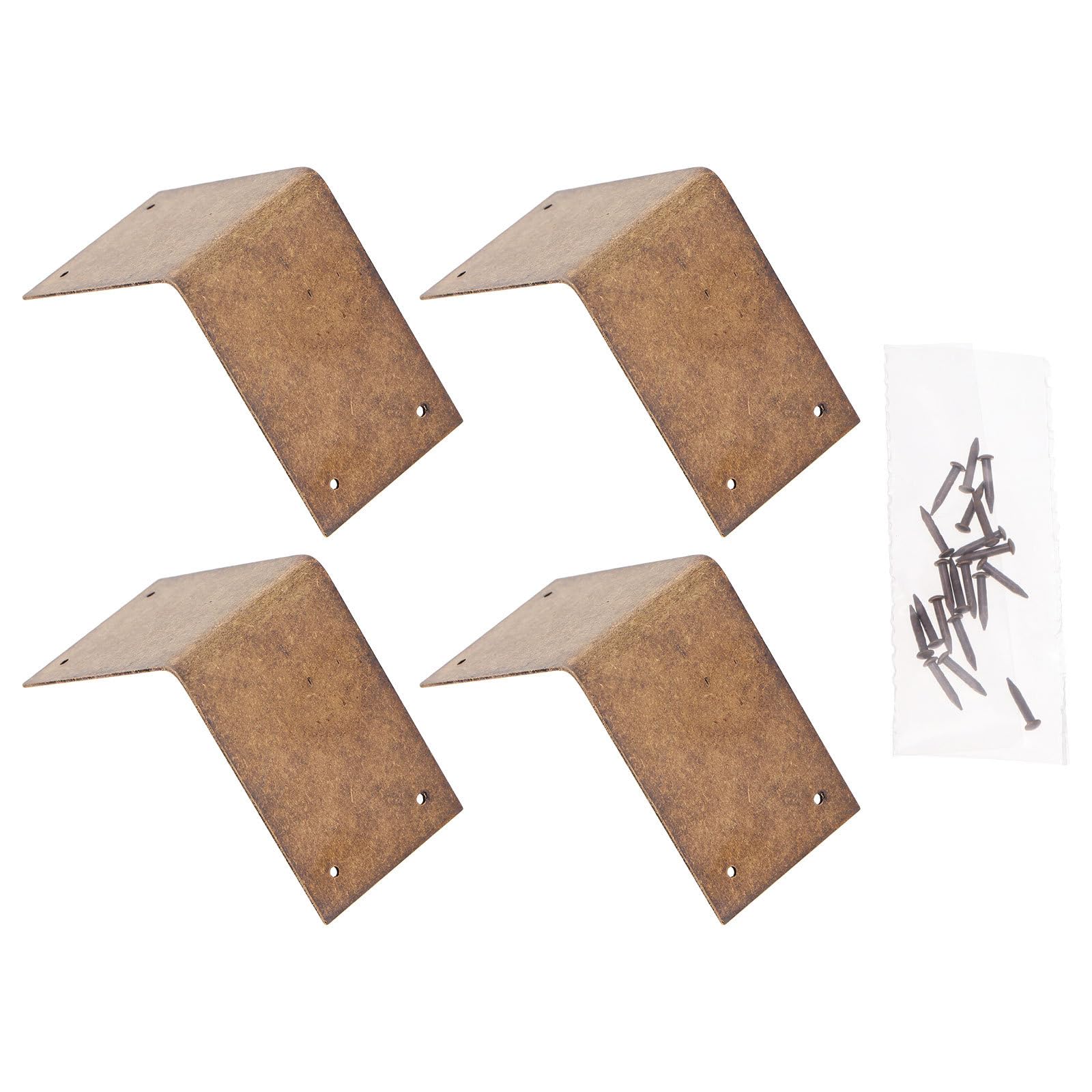Connecteurs d'angle 90 degrés laiton lot de 4 pour coffret robuste
