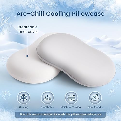 Miniatura 2 de Elegear Almohada cervical para el cuello, almohada de sueño profundo de presión cero para dormir, almohada cervical refrescante para aliviar el