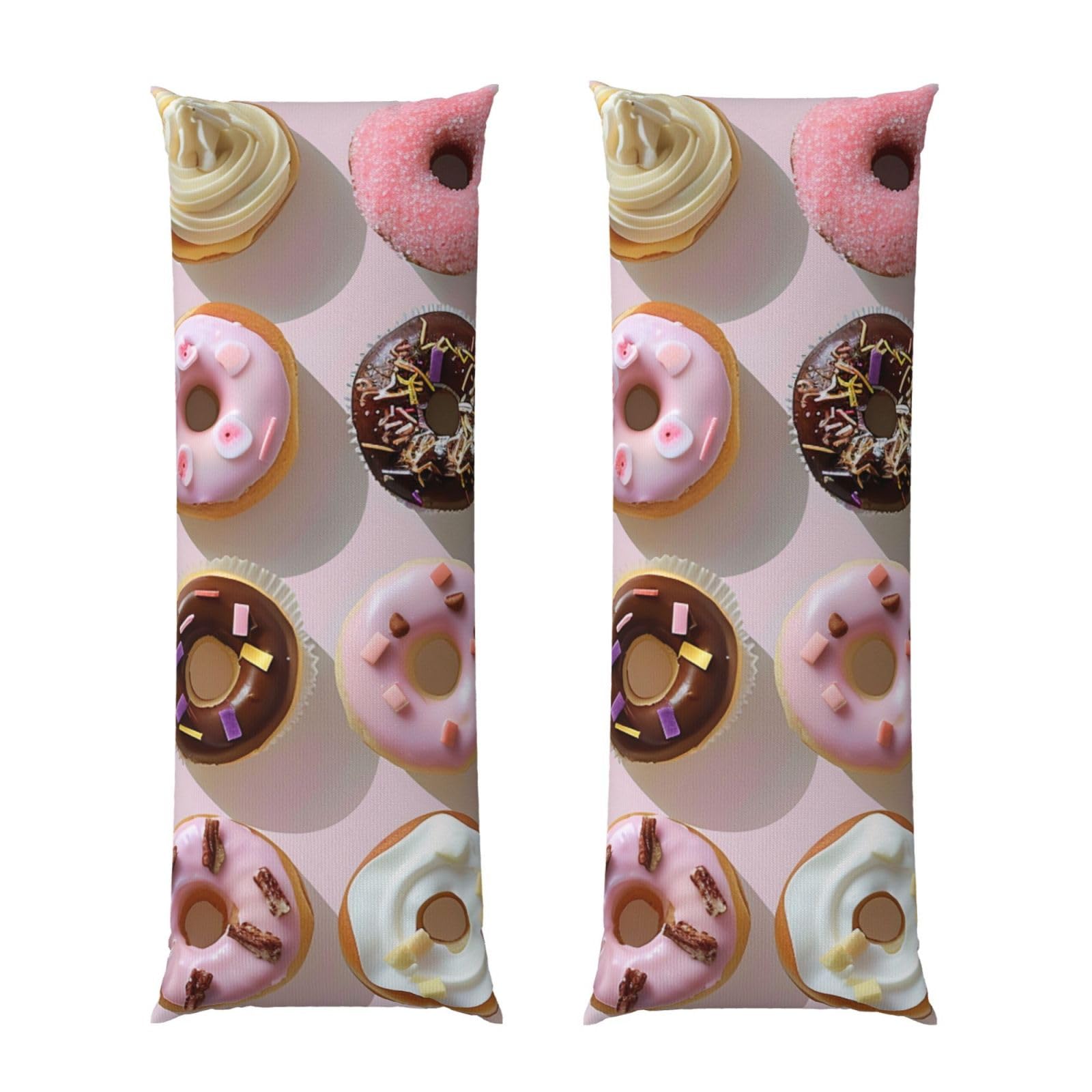 Body Pillow Cover 20x54 Inch, Cupcakes Donuts Muffins Sugar Print Long Lumbar Pillow Case with Zipper Long Body Pillowcase Decorative for Bed Sofa Bedroom
