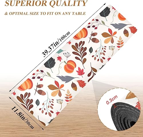 Miniatura 7 de Camino de mesa de otoño para ollas calientes, sartenes, encimeras de cocina, resistentes al calor, soportes antideslizantes para ollas calientes de