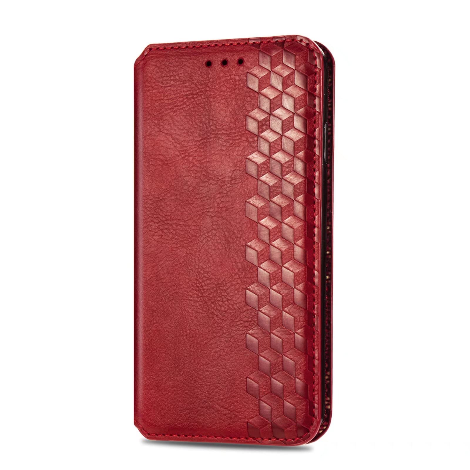 Case for Motorola Moto G 2022, PU Leather Flip Folio Wallet Cover, With Card Slots, Case Cover for Motorola Moto G 2022.(Red)