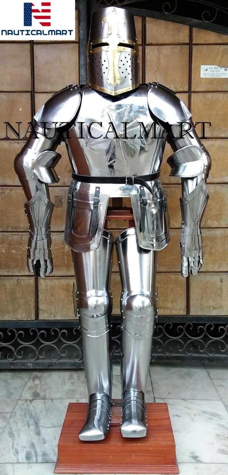 NauticalMart Templar Knight Crusader Full Suit of Armor Wearable Halloween Costume