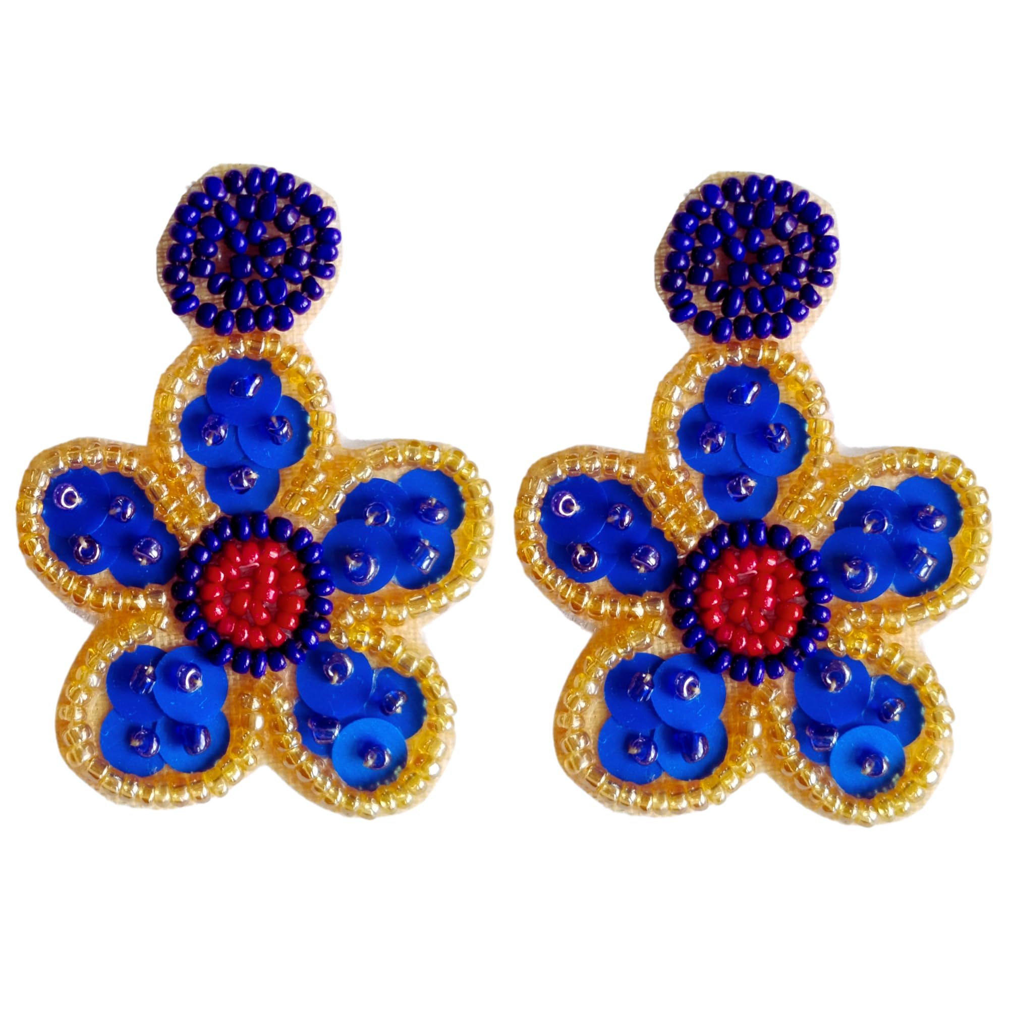 TipsyCloset (your companion in every impulse decision) Floral Dulhan Haldi Mehendi For Women Girls Aesthetic Flower Statement Embellished Studs Drops Danglers (Pack Of 1) (Red::Yellow) (B0CTF6WKDQ) Amazon Price History, Amazon Price Tracker
