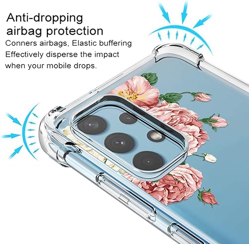 Miniatura 5 de Osophter Funda para Galaxy A32 4G con 2 protectores de pantalla transparente y esquinas reforzadas, TPU absorción de golpes, flexible para Samsung