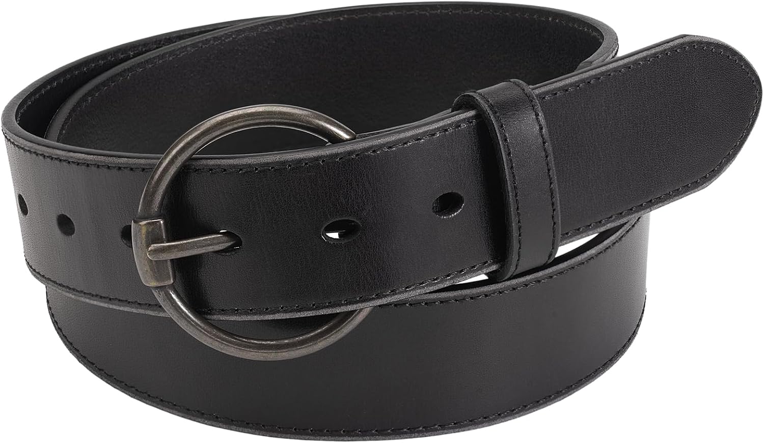 1.5" Womens Genuine Leather Belt Soft Full-Grain Leather with Interchangeable Buckle