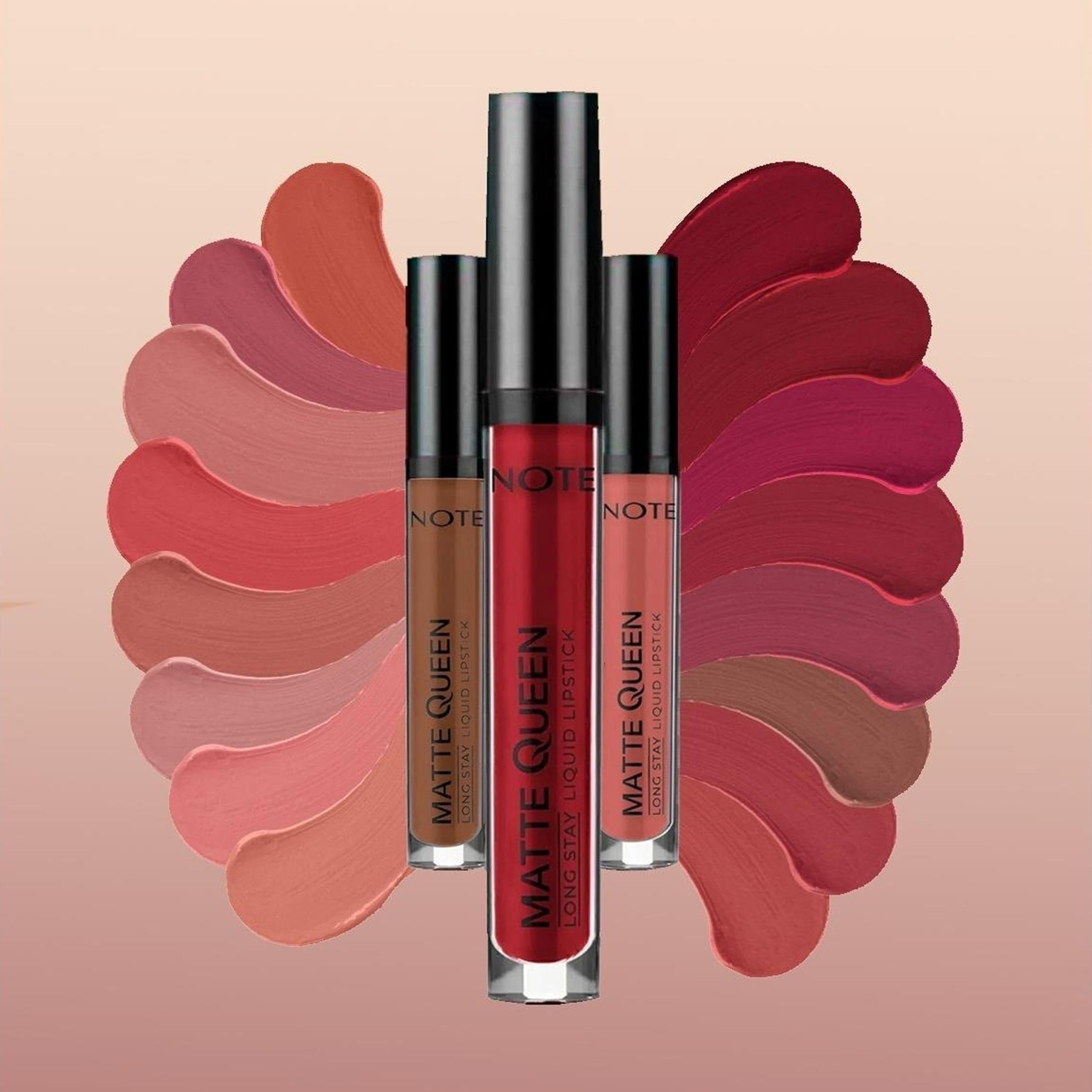 Note Cosmetics Matte Queen Lipstick 08 Glamour Touch Kalıcı Likit Ruj, Nude