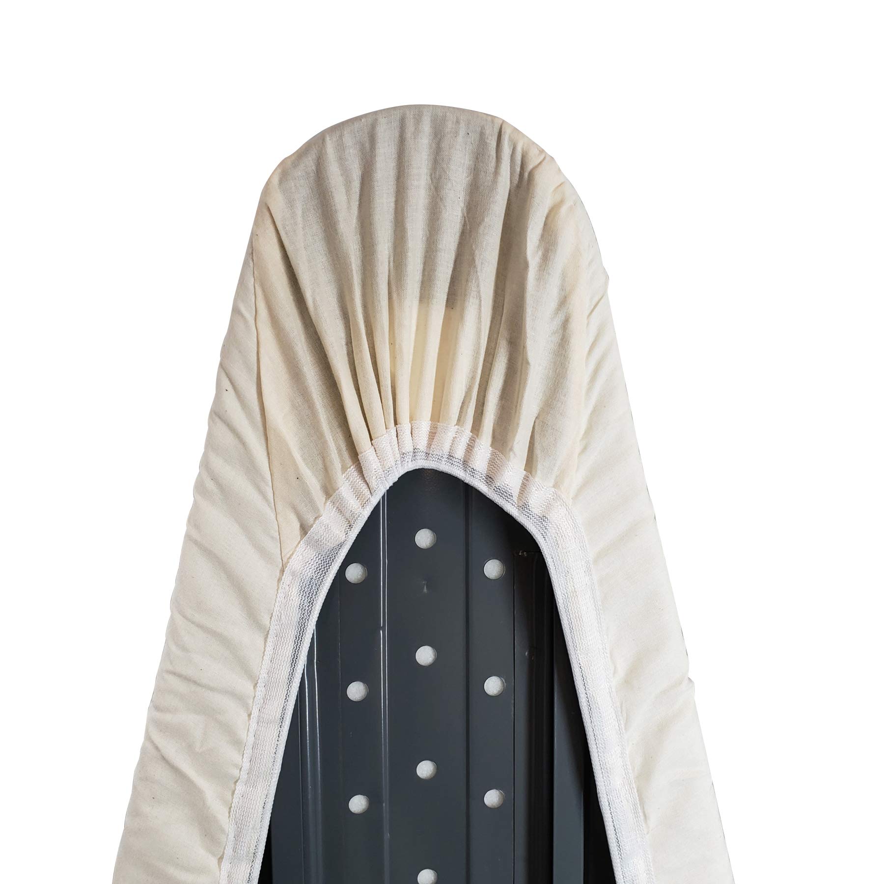 Homz Funda para Tabla de Planchar, Acolchado de Fibra de poliéster de algodón, Natural, estándar