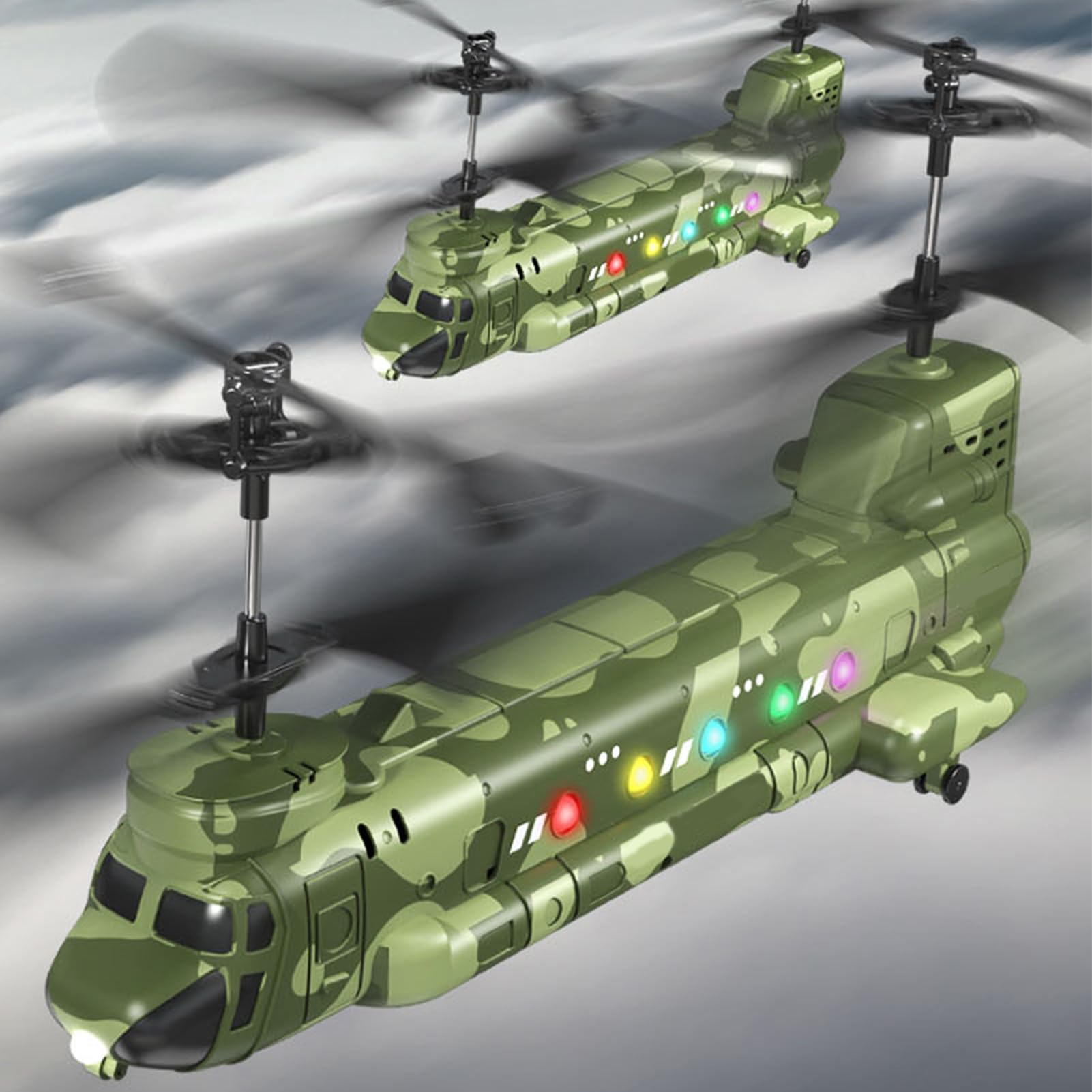 RC-Hubschrauber mit HD-Kamera, Höhenhaltung, LED-Leuchten, Start/Landung mit Einer Taste für Luftaufnahmen, Indoor-Outdoor-Flugmodell: Einsteigerfreundliches Ferngesteuertes