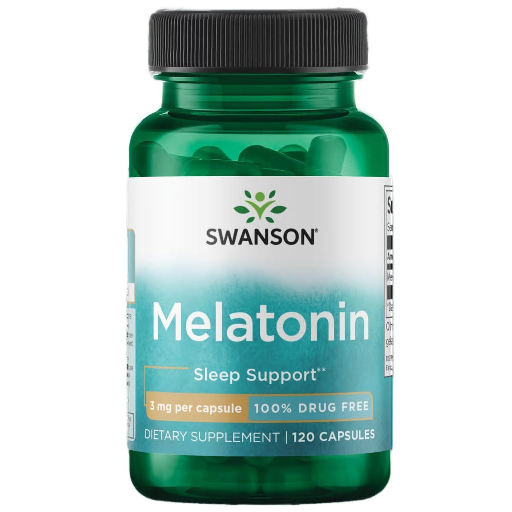 Melatonin - Herbal Supplement - Sleep and Relaxation - (120 Capsules, 3mg Each)