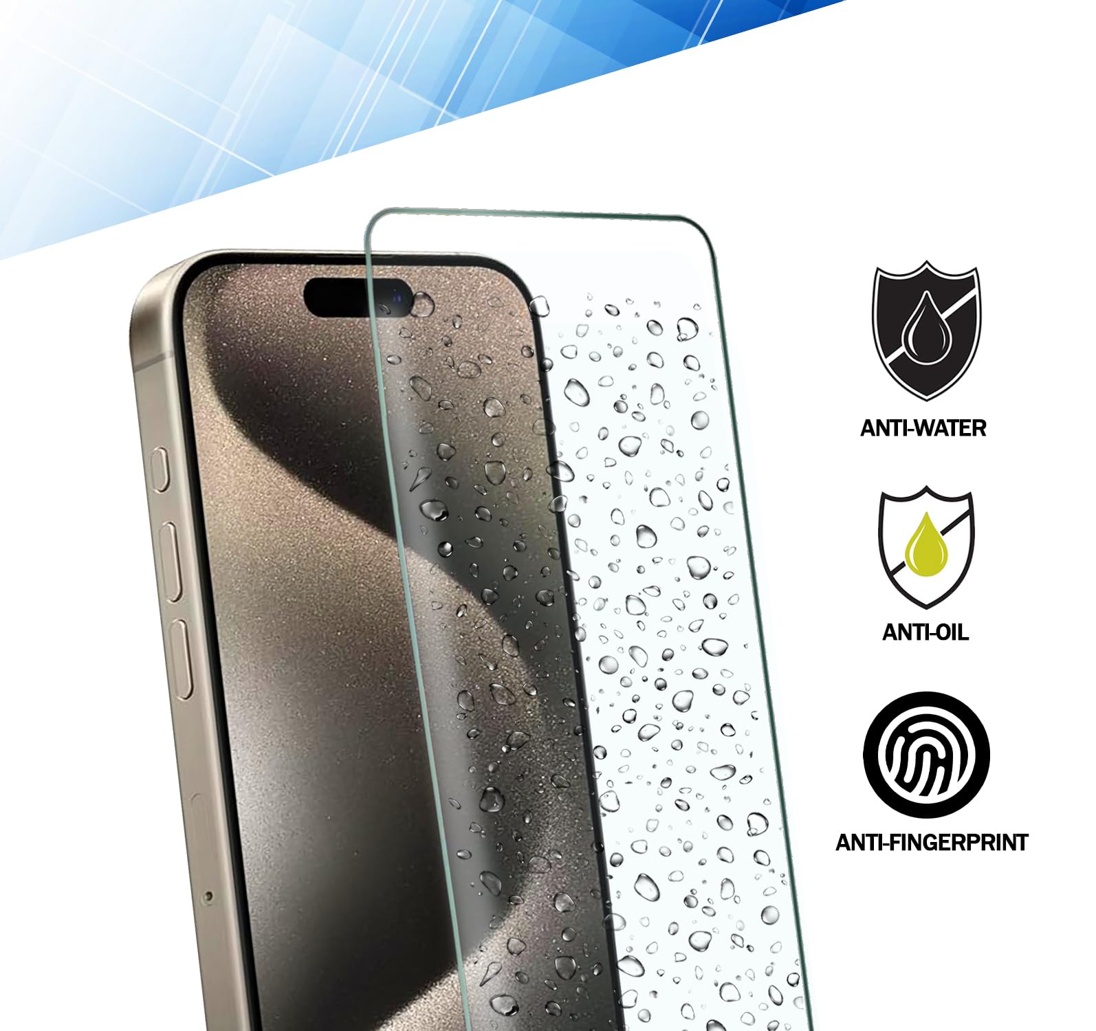 RKINC Vetro Temperato [3 Pezzi] Per IPhone 14 Pro 6.1-Inch, Pellicola