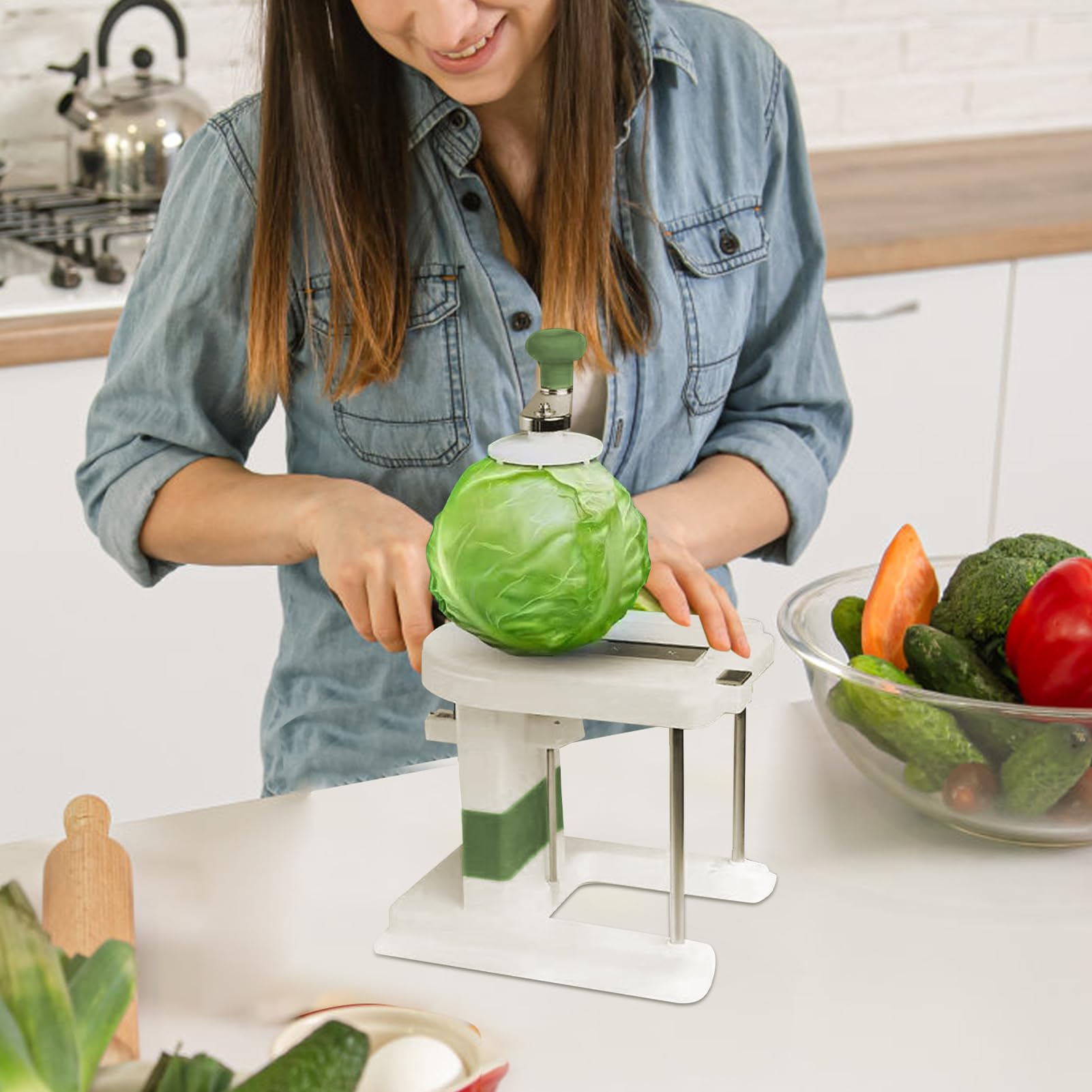 Picadora, cortador de chucrut manual – Ayuda de cocina, con, cocina para verduras, frutas,