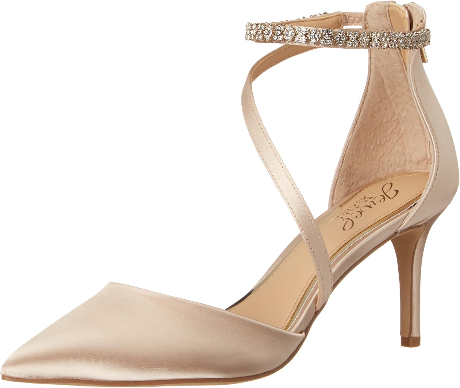 Jewel Badgley Mischka Alaia Pointed-Toe Kitten Heel