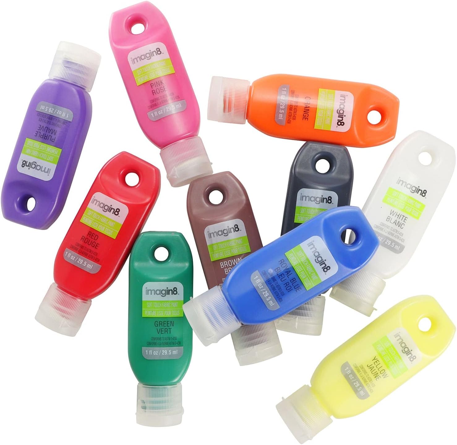 Make Market Rainbow Soft Touch Fabric Paint, 6 Packs: 10 ct. (60 total)