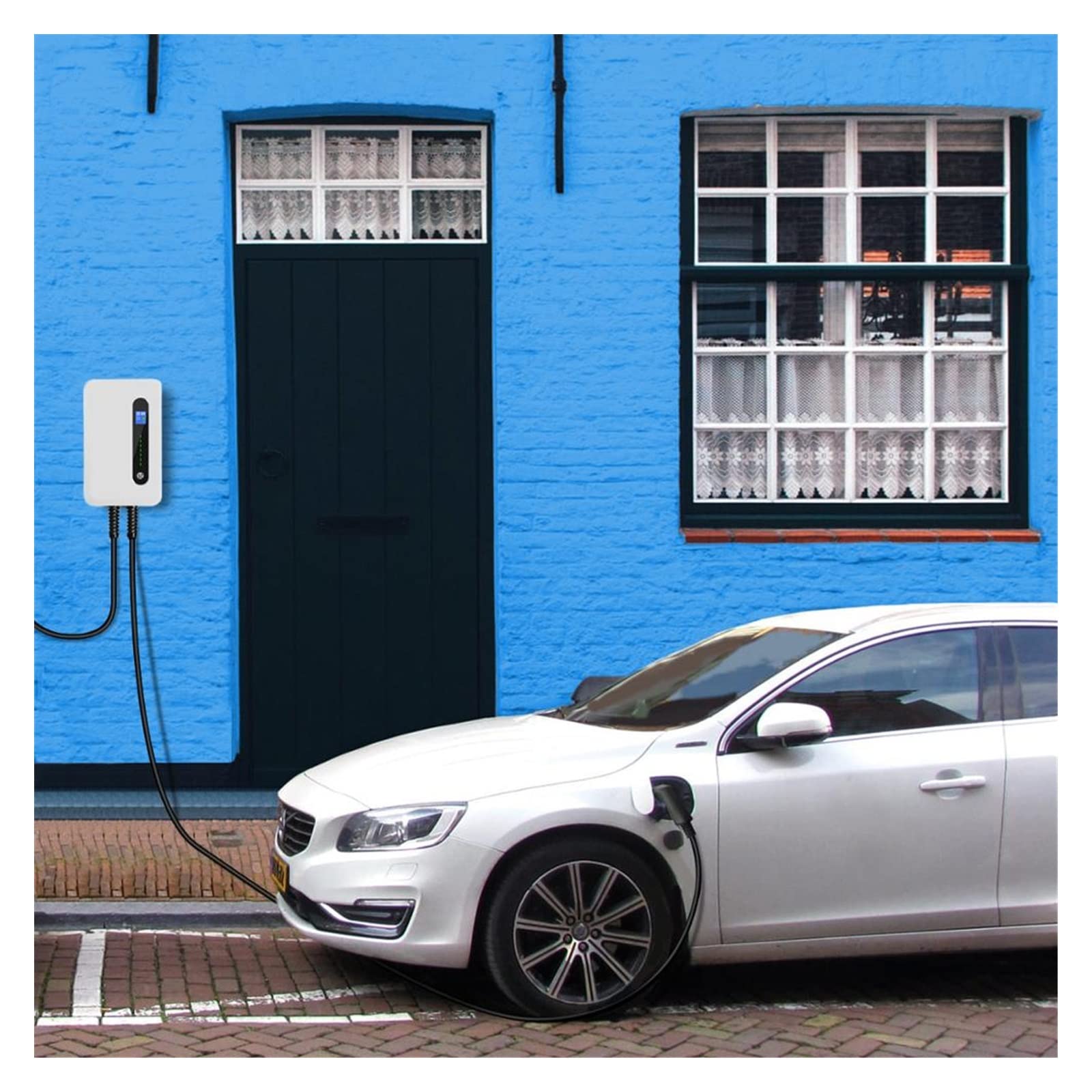 Ładowanie pojazdów elektrycznych Kabel stacji ładującej EV 32A Ładowarka samochodowa do pojazdów elektrycznych Kabel EVSE do montażu na ścianie typu 2 IEC 62196-2 poziom 2 240 V 7,6 kW