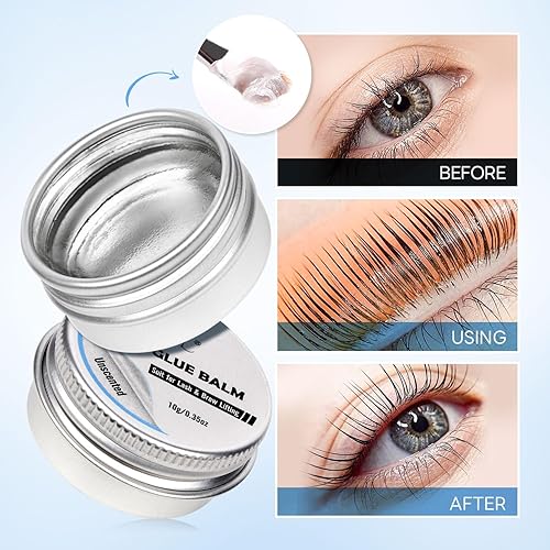 Miniatura 8 de Bálsamo de pegamento para levantar pestañas, permanente, aloe azul, fijación fuerte, para pestañas y cejas, adhesivo para cejas, potente laminación