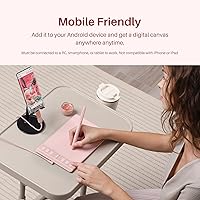 Vista 5 de HUION Inspiroy 2 Pequeña Tableta de Dibujo, Tableta de Arte Digital con Rueda de Desplazamiento, 6 Teclas de Acceso Rápido, Lápiz sin Batería