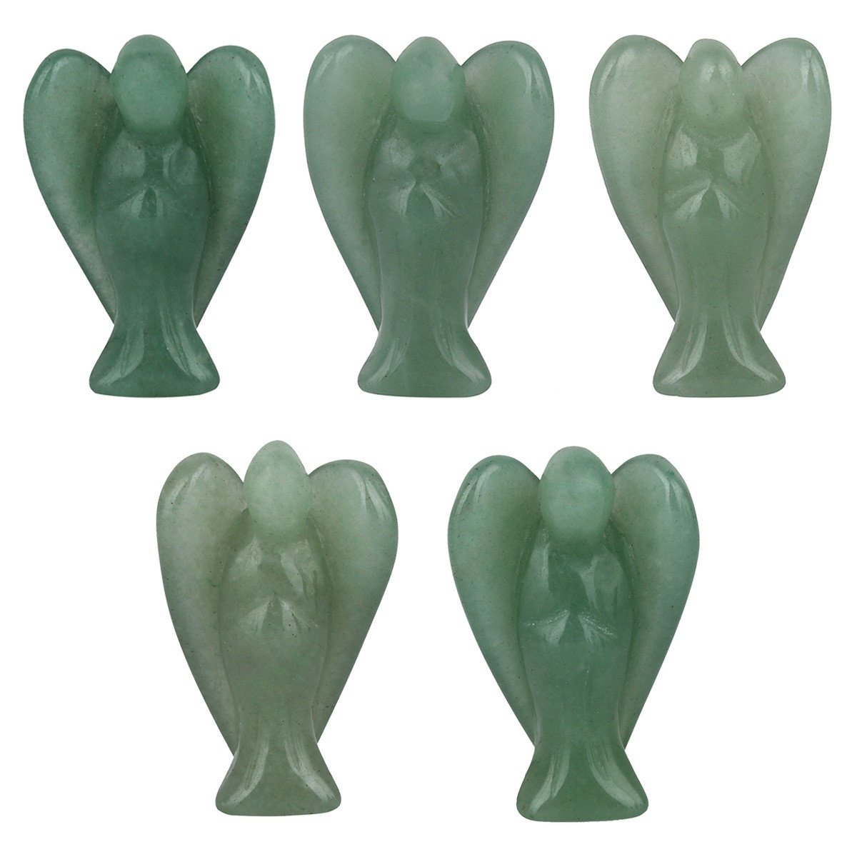Ange Gardien Aventurine Verte : Statuette de Poche pour la Méditation et Déco de Bureau