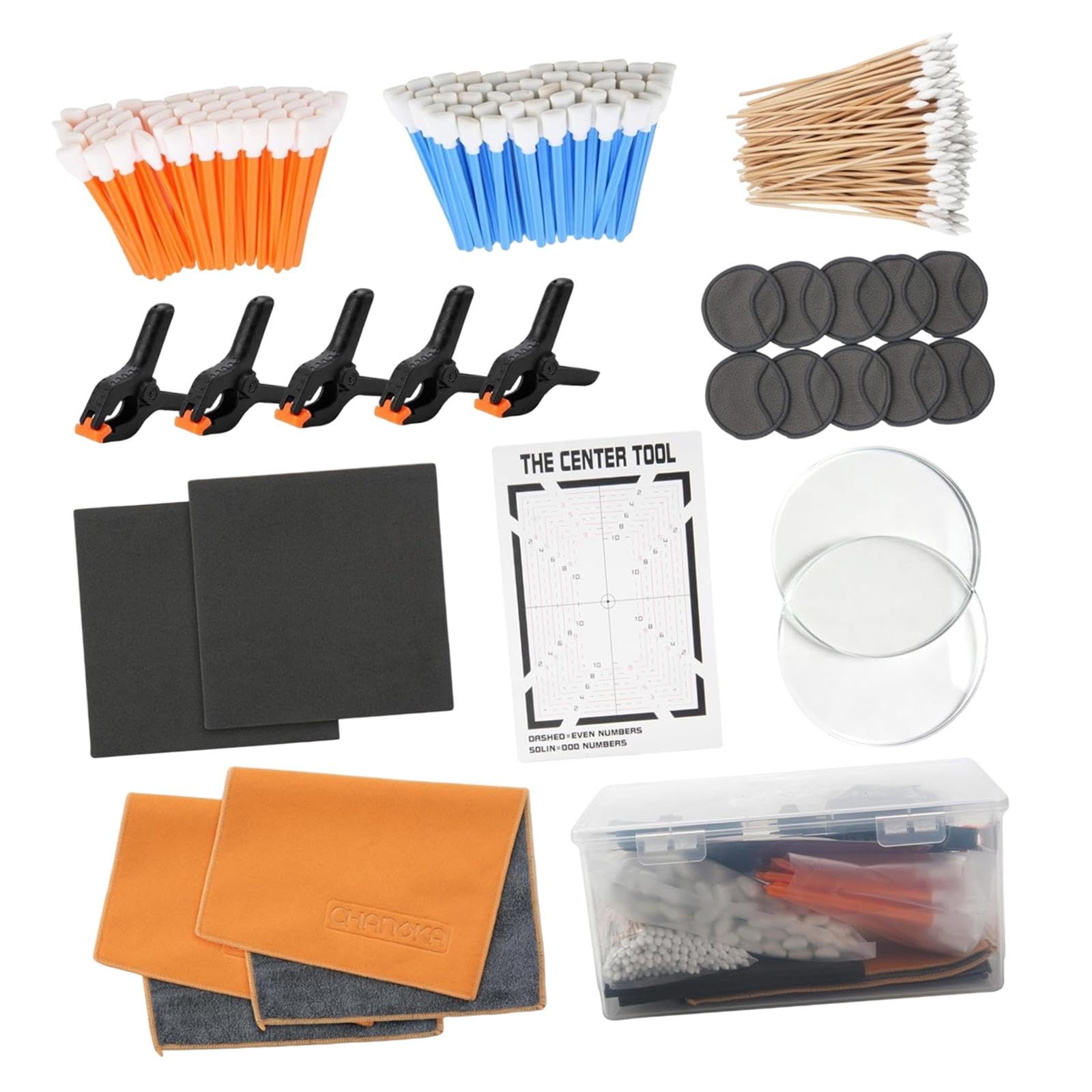 100 Pezzi Kit per La Cura delle Carte Collezionabili con Panno Pulente Accessori di Manutenzione Strumenti di Riparazione Scatola di Conservazione
