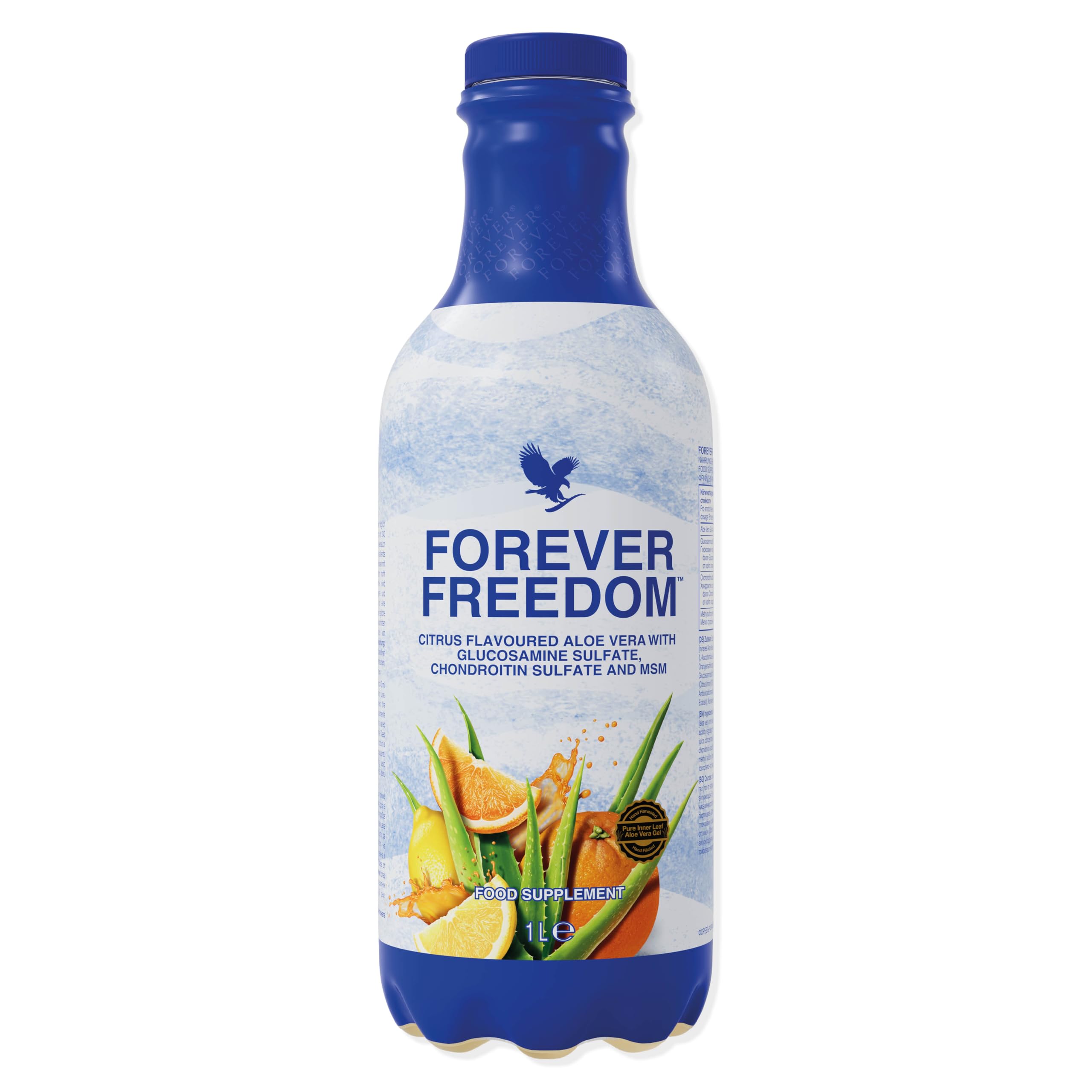 Forever Freedom | 1 l | Aloe Vera, Glucosamin, Chondroitin & MSM | Aloe-Vera-Getränk mit Glucosamin, Chondroitin und MSM, Zitrusgeschmack, glutenfrei und ideal für einen aktiven Alltag.