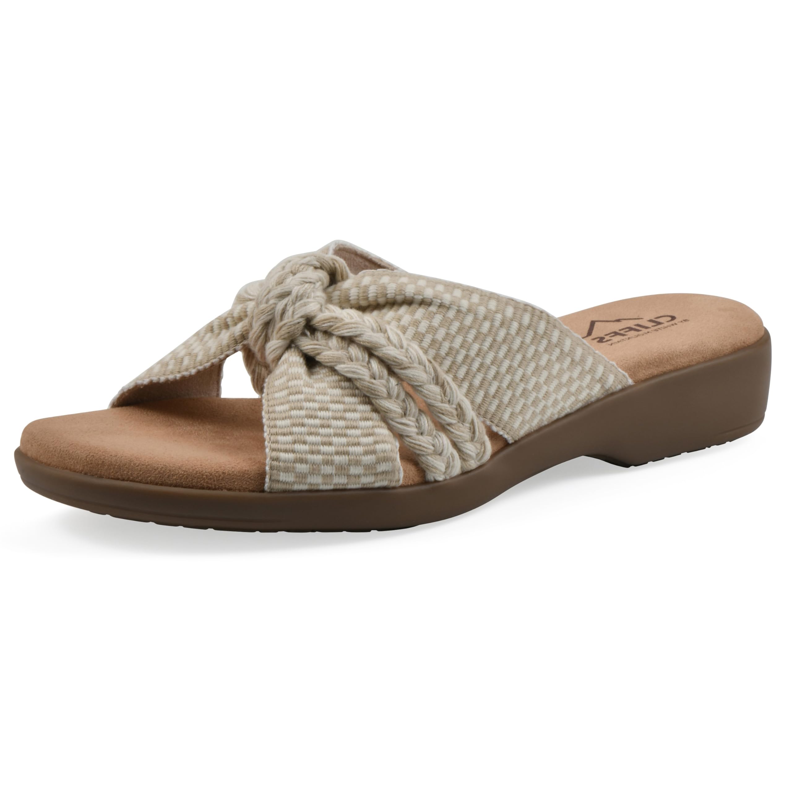 CLIFFS BY WHITE MOUNTAIN Women's Blinding Woven Slide Sandal