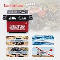 Vista 9 de ARX-482R RC Reciver y AGFRC A73CHLW V2 70.5 lbs Servo sin núcleo