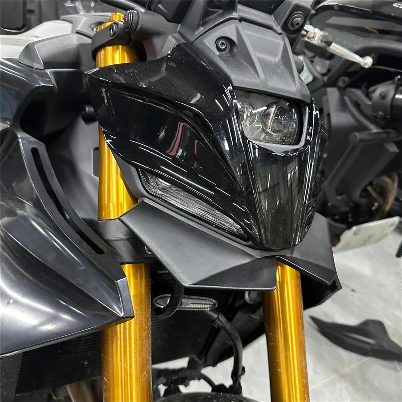Per YAMAHA MT-09/SP 2024-2026 Spoiler Anteriore Labbro Inferiore Kit spoiler anteriore motocicletta(ABS Carbon printing)
