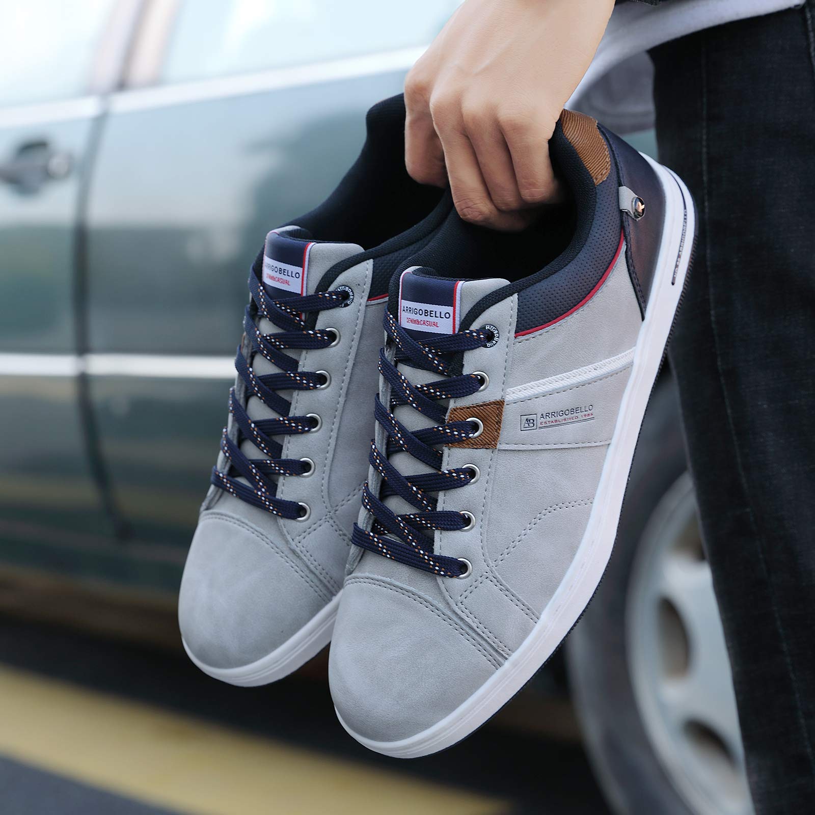 comfy leather trainers