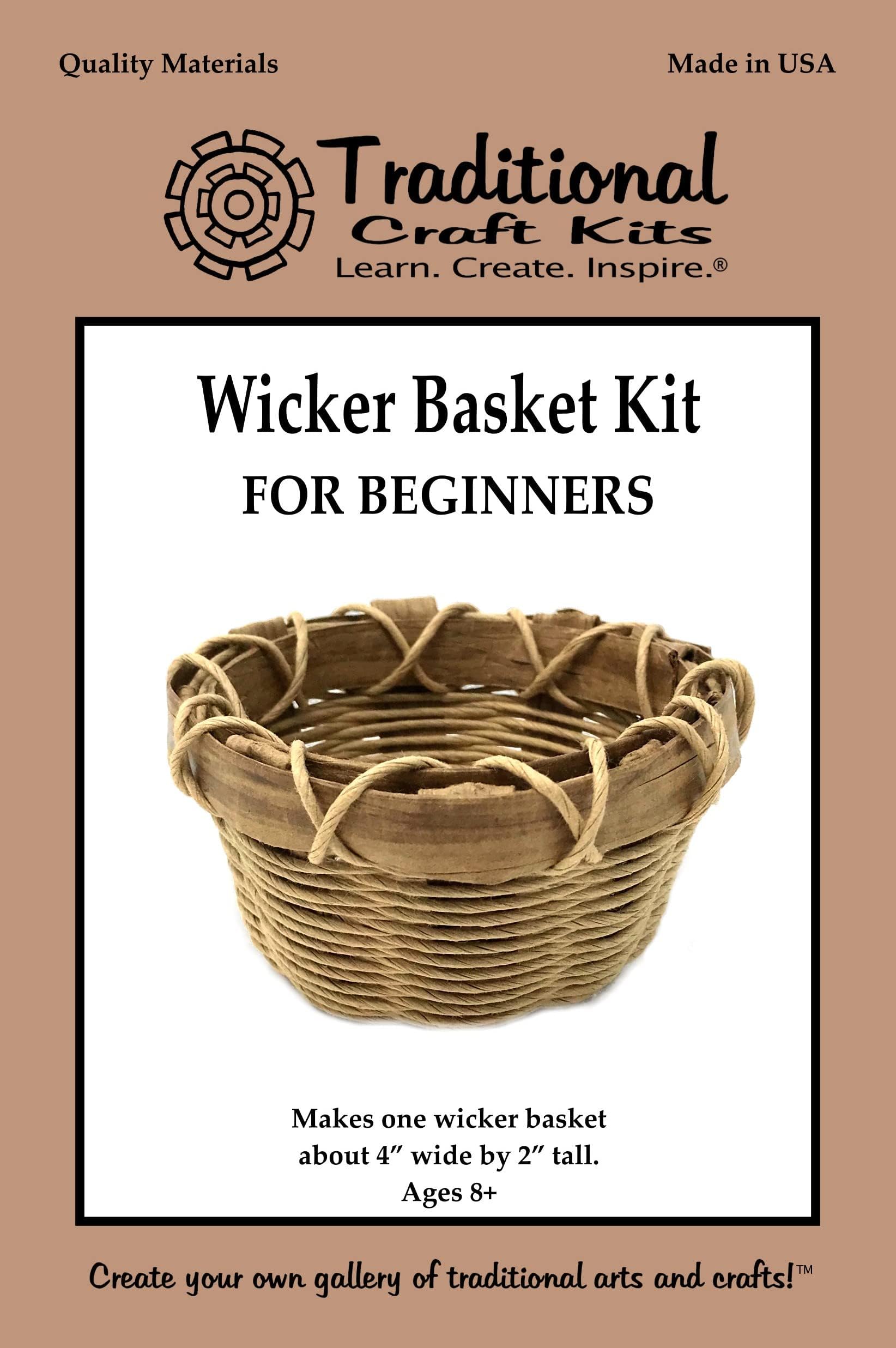 Wicker Basket Kit for Beginners - Basket Weaving Kit Set, Basket Making Kit with Basket Weaving Supplies Complete with Instructional Booklets and Basket Making Supplies