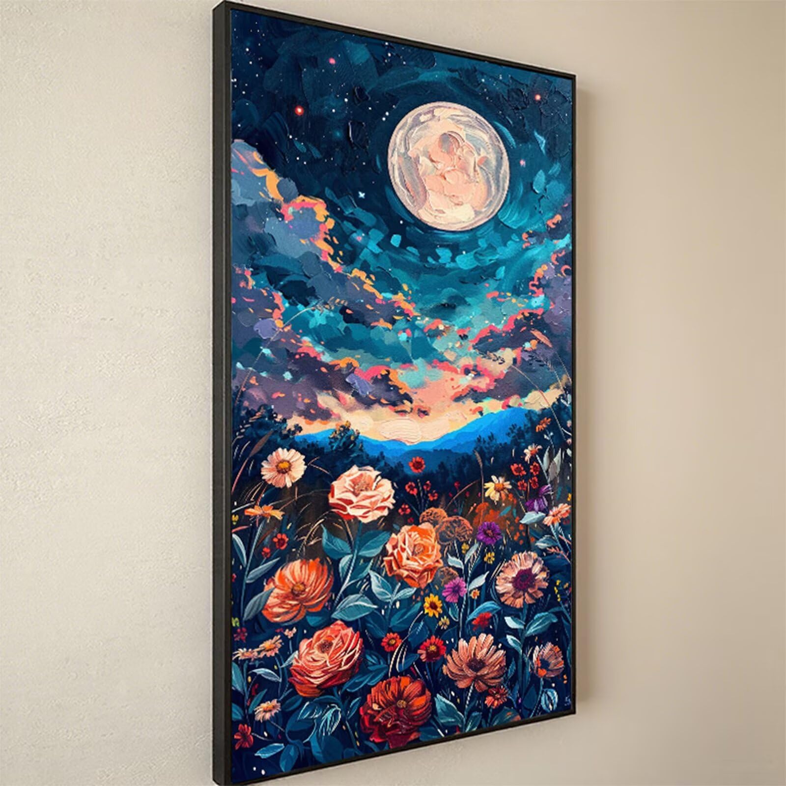 Diamentowa sztuka chryzantema, zestawy do malowania diamentami dla dorosłych, 5D Dimond Art Moon Gem Arts and Crafts Paintings, DIY, kryształ górski, haft krzyżykowy, malowanie według numerów, dzieci