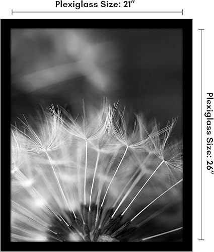 Vista 699 de Americanflat - Marco para póster de 71 x 74 cm con plexiglás pulido, portarretratos negro de madera industrializada, Epic Collection, marco ancho