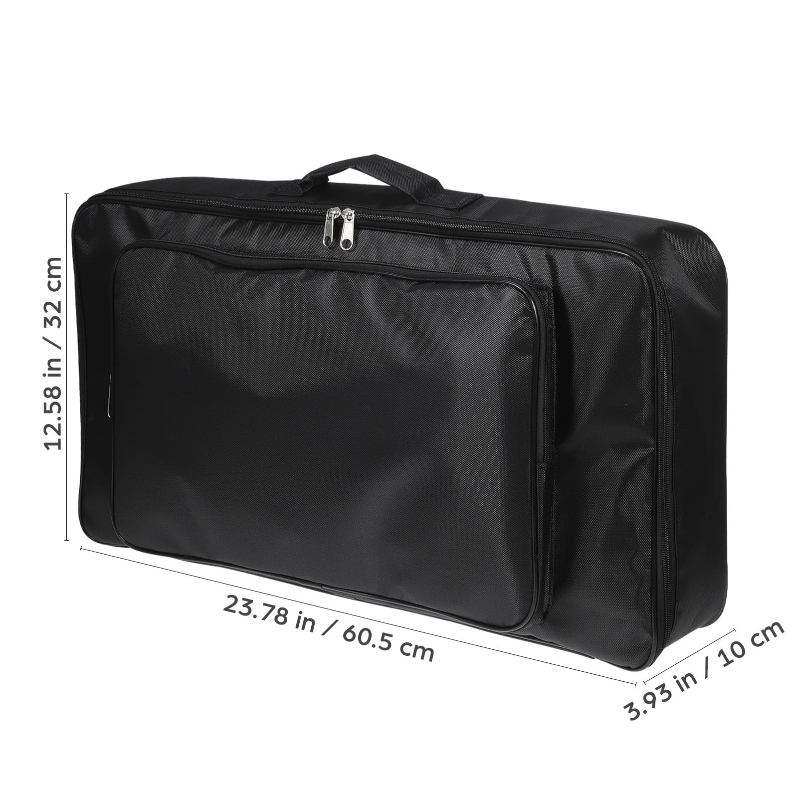 ibasenice Bolsa para Pedalera Guitarra Negra de Nylon Resistente con Cremallera Antideslizante y Asa Cómoda para Almacenamiento y Transporte de Pedales de Efectos