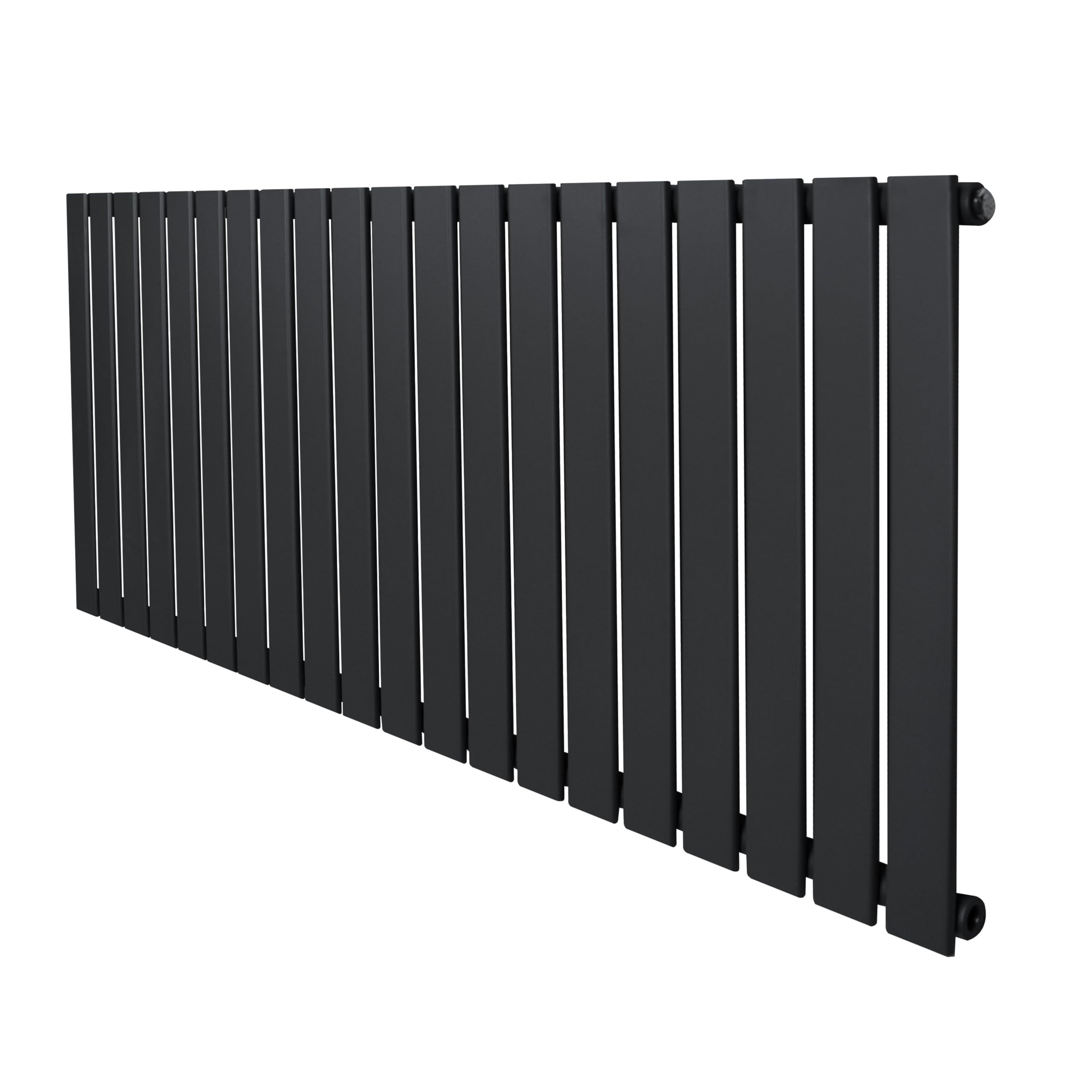 Monster Shop Anthracite Grey Flat Single Column Radiator 600Mm X 1400Mm Modern Designer Single Panel Central Heating Heater Carbon Steel Horizontal Kitchen Living Room Free Cleaning Brush Fixing Kit & Brackets