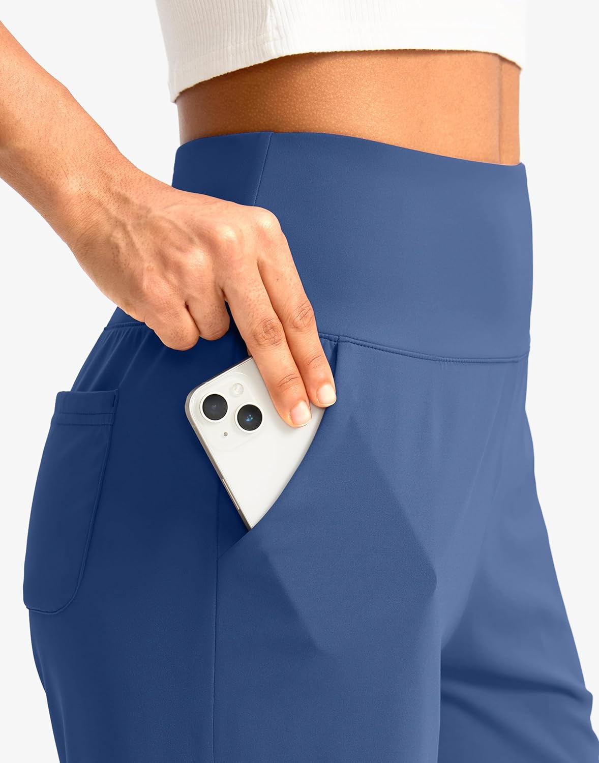 G Gradual Women's Bermuda Long Shorts with Pockets 9" High Waisted Knee Length Shorts for Women Walking Athletic Workout - Image 4