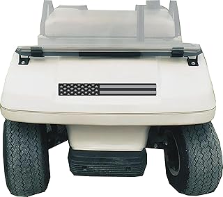 Black & Grey American Flag Club Car DS & Carryall Golf Cart Front Name Plate. Fits Club Car DS & Carryall Carts. Custom Made in The USA!! (B&G Flag)