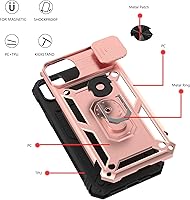 Vista 7 de VAKS Funda compatible con iPhone 14 Plus de 6.7 pulgadas, con 2 protectores de pantalla de vidrio templado, funda protectora resistente con soporte